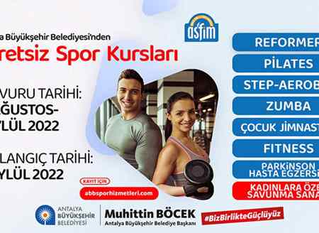 ASFİM’de ücretsiz spor kursu için kayıtlar başladı