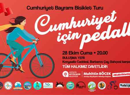 Antalya Büyükşehir Belediyesi Cumhuriyet Bayramı Bisiklet Turu Düzenliyor