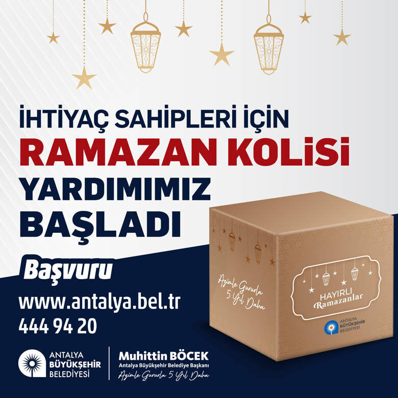Antalya Büyükşehir’den İhtiyaç Sahiplerine Ramazan Gıda Kolisi Başvuruları Başladı